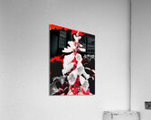 Abstract Dark Foxglove in Pink with Lilies Acrylic Print