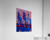 Abstract Vibrant Foxgloves on an Abstract Background Acrylic Print