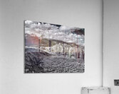 Teton Mountain  Valley View in Black and White Acrylic Print