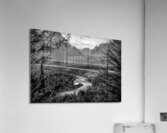 Grand Teton Overlook Sunset Sunbeams in Black and White Acrylic Print