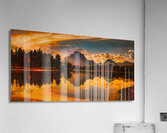 Ox Bow Bend and Mt Moran at Sunset Acrylic Print