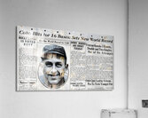 1925 ty cobb newspaper headline art Acrylic Print
