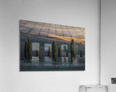 Cypresses of Orcia Valley and the last lights of the sunset Acrylic Print