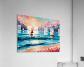   the Sea boats - Mountain Acrylic Print