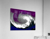 Abstract Swirling Purple and Grey Melting Forest Acrylic Print