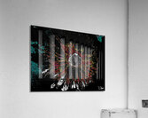 Abstract Vibrant Dark Daisy on an Abstract Background  Acrylic Print