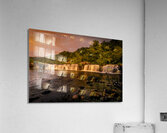 West Virginia  New River Sandstone Waterfall Sunset Acrylic Print