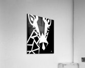 Geometric Wildlife Giraffe Portrait Acrylic Print
