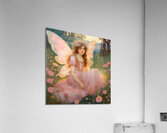 Cute Pink Fairy in a Meadow of Flowers Painting Acrylic Print