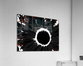 Abstract Black and White Daisy Acrylic Print