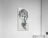 woman with rose cartoon  Acrylic Print