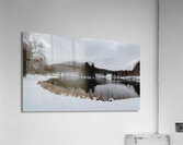 Blue Ridge Parkway Peaks of Otter Abbott Lake in Winter Acrylic Print