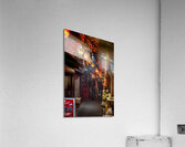 Tourists walking in alley decorated with japanese lanterns at ni Acrylic Print