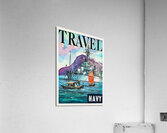 Navy Travel Poster Acrylic Print
