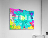 Abstract Surreal Cyan Daisy Acrylic Print