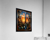 The Glopcian Tower In The Futuristic Eco Cityscape Of Plavin Amazing AI Concept Art by Xzendor7 Acrylic Print