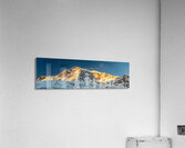 High resolution panorama shot of the Ortler Mountain in the European Alps at sunrise Acrylic Print