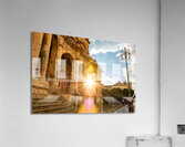 Sun shining through beautiful baroque building in Noto Sicily Italy Acrylic Print