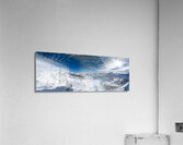 High res aerial panorama shot of scenic snowy mountain range in winter in the European Alps Acrylic Print