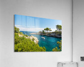 Sailing yacht leaving the beautiful harbour of Veli Losinj Croatia Acrylic Print