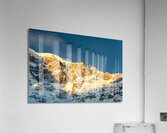 Beautiful golden sunrise at the majestic Ortler Mountain in the European Alps Acrylic Print