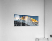 Panorama Shot of the Ortler Mountain in the European Alps at Sunrise Acrylic Print