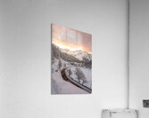 Beautiful sunrise over snowy mountain peaks in Sulden the European Alps Acrylic Print