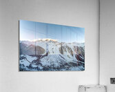 High resolution panorama shot of the Ortler Mountain and the Sulden Valley at sunset Acrylic Print
