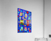 Abstract Owls and Colourful Flowers Acrylic Print