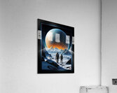 An Epic Discovery On The Dedelson Ice Planet Captivating AI Concept Art by Xzendor7 Acrylic Print