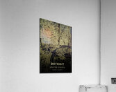 Detroit Michigan City Map Print Acrylic Print