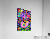 Abstract Psychedelic Floral Doodle Art Birds  Acrylic Print