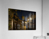 Tourists walking down ancient street with yasaka pagoda Acrylic Print