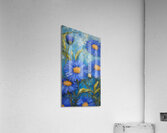 Blue and Gold Flowers 3 Acrylic Print