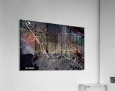 El Paso Texas City Map Print Acrylic Print