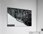 Newport Beach California City Map Print Acrylic Print