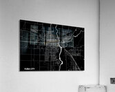 Yuba City California City Map Print Acrylic Print