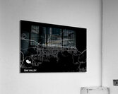 Simi Valley California City Map Print Acrylic Print