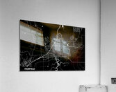 Fairfield California City Map Print Acrylic Print