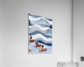 Girls Sledding Acrylic Print