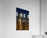 Magnificent Seattle skyline by night Acrylic Print