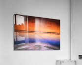 Yellowstone Lake and Geyser Sunset  X101 Acrylic Print