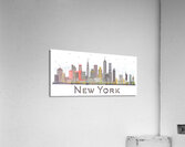 New York Skyline Print Acrylic Print