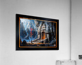 A Mysterious Ancient Temple Hidden In A Snow-Capped Mountain Landscape Awe-Inspiring AI Concept Art by Xzendor7 Acrylic Print