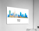 Baku Azerbaijan City Skyline Print Acrylic Print