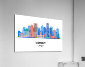 Detroit Michigan City Skyline Print Acrylic Print