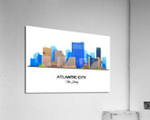 Atlantic City New Jersey City Skyline Print Acrylic Print