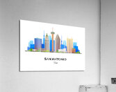 San Antonio Texas City Skyline Print Acrylic Print