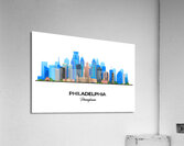 Philadelphia Pennsylvania City Skyline Print Acrylic Print