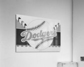 Vintage Dodgers Black and White Art Acrylic Print